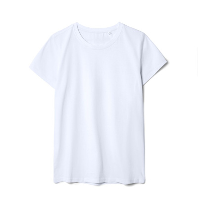 Футболка женская T-bolka Stretch Lady, белая (холодный оттенок)