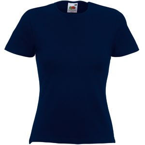 Футболка"Lady-Fit Crew Neck T", глубокий темно-синий_XS, 95% х/б, 5% эластан, 210 г/м2