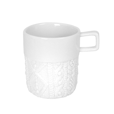 Кружка"Knitted", 310мл, D=8,5см, фарфор;