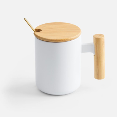 Кружка с ложкой Eco Fusion, белая