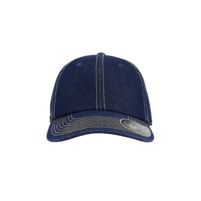 Бейсболка"DAD HAT", 6 клиньев, металлическая застежка, темный джинс, 100% хлопок, 280 г/м2